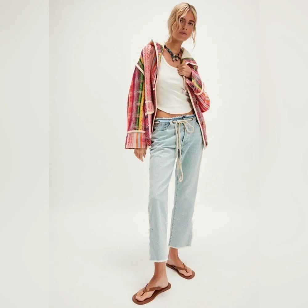 Free People Ezra Striped Hooded Jacket - Picture 4 of 9